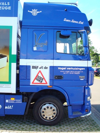 verhuizers informeren over dode hoek tijdens zeeuwse fietsdagen